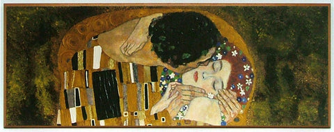 Obraz - Gustav Klimt, 'Pocałunek' - reprodukcja na płycie GK2131 81x31 cm. - Obrazy Reprodukcje Ramy | ergopaul.pl