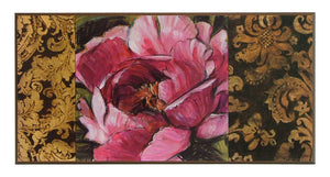 Obraz - Różany kwiat w orientalnych ornamentach - reprodukcja A4617 na płycie 81x41 cm. - Obrazy Reprodukcje Ramy | ergopaul.pl