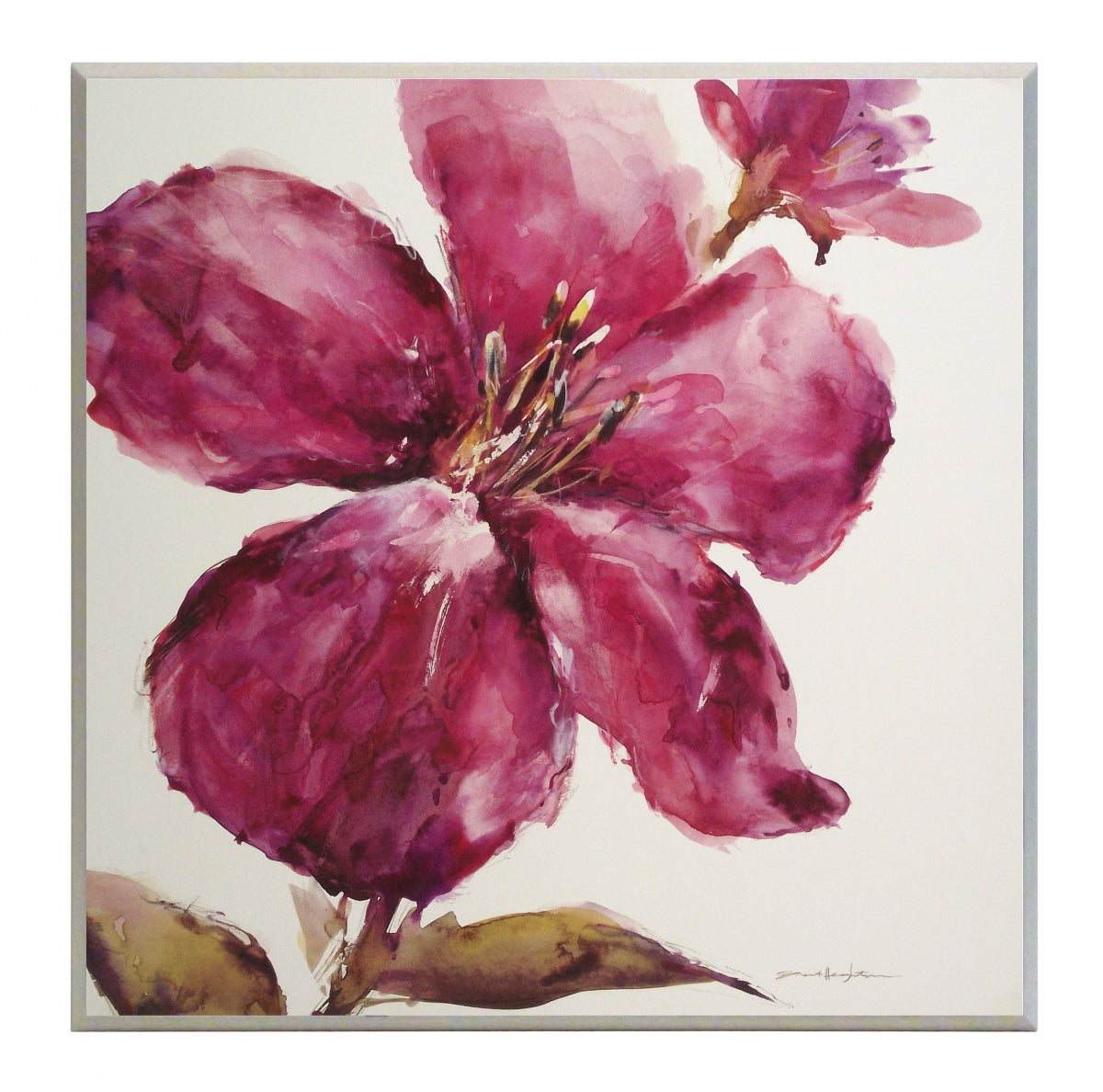Obraz - Różowy akwarelowy kwiat - reprodukcja na płycie A5539 51x51 cm - Obrazy Reprodukcje Ramy | ergopaul.pl