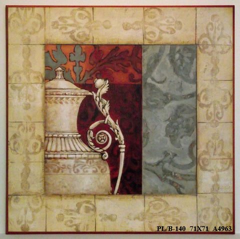 Obraz - Graficzna antyczna waza z ornamentami - reprodukcja na płycie A4963 71x71 cm - Obrazy Reprodukcje Ramy | ergopaul.pl