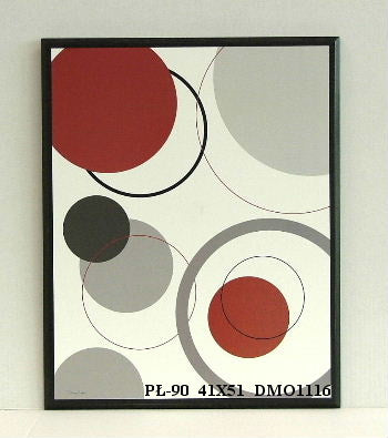 Obraz - Koła w czerni, bieli i czerwieni - reprodukcja na płycie DMO1116 41x51 cm - Obrazy Reprodukcje Ramy | ergopaul.pl