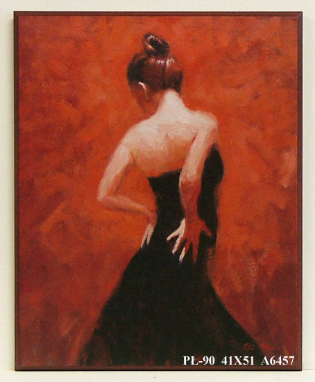 Obraz - Tancerka w czarnej sukience - reprodukcja na płycie A6457 41x51 cm - Obrazy Reprodukcje Ramy | ergopaul.pl
