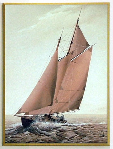 Obraz - Żagle na morzu - reprodukcja WWI1205 na płycie 19x25 cm. - Obrazy Reprodukcje Ramy | ergopaul.pl