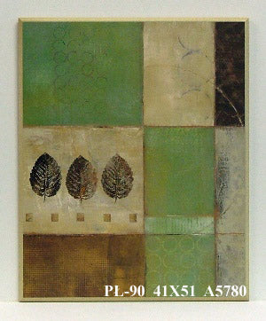 Obraz - Zielona abstrakcja, liście - reprodukcja na płycie A5780 41x51 cm - Obrazy Reprodukcje Ramy | ergopaul.pl