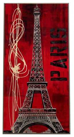 Obraz - W czerwieni, Wieża Eiffla, Paryż - reprodukcja na płycie AB0232 51x101 cm - Obrazy Reprodukcje Ramy | ergopaul.pl