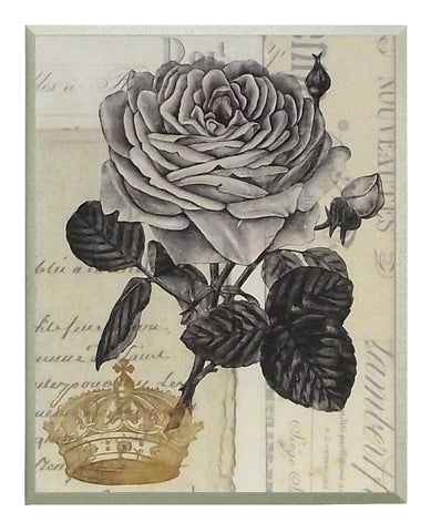 Obraz - Czarna róża z koroną - reprodukcja A8597 na płycie 25x31 cm. - Obrazy Reprodukcje Ramy | ergopaul.pl