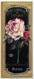Obraz - Ogród londyński, róża - reprodukcja WI10239 na płycie 21x52 cm. - Obrazy Reprodukcje Ramy | ergopaul.pl
