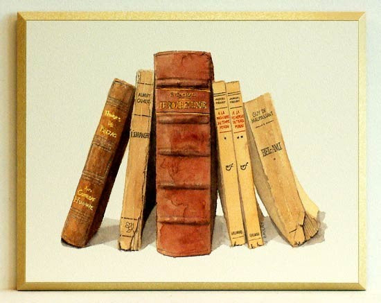 Obraz - Stare francuskie książki - reprodukcja na płycie A1451 31x25 cm - Obrazy Reprodukcje Ramy | ergopaul.pl