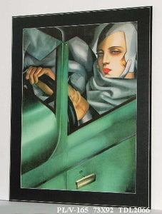 Obraz - Łempicka, Autoportret w Bugatti - reprodukcja na płycie TDL2066 73x92 cm - Obrazy Reprodukcje Ramy | ergopaul.pl