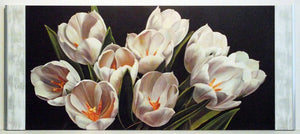 Obraz - Pęk białych tulipanów - reprodukcja w półramie 2SE513 100x50 cm - Obrazy Reprodukcje Ramy | ergopaul.pl
