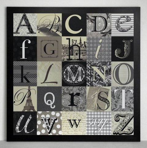 Obraz - Ornamentowy alfabet - reprodukcja w ramie A9269 70x70 cm - Obrazy Reprodukcje Ramy | ergopaul.pl