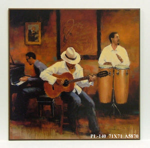 Obraz - Latin jazz, koncert - reprodukcja na płycie A5870 71x71 cm - Obrazy Reprodukcje Ramy | ergopaul.pl