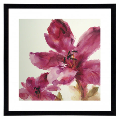 Obraz - Różowy akwarelowy kwiat - reprodukcja A5540 oprawiona w ramę 60x60 cm. - Obrazy Reprodukcje Ramy | ergopaul.pl