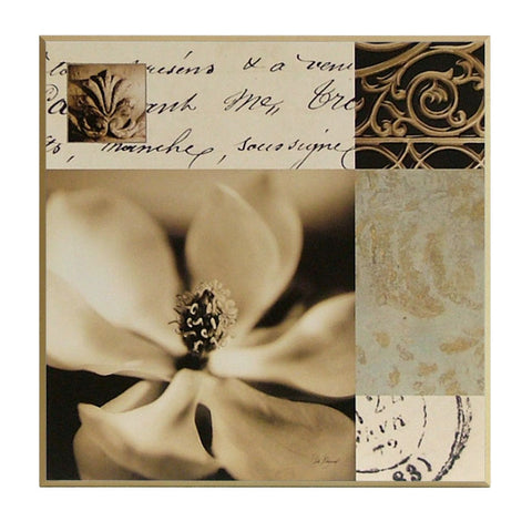 Obraz - Kwiat z ornamentami, kolaż - reprodukcja A4804 na płycie  41x41 cm - Obrazy Reprodukcje Ramy | ergopaul.pl
