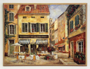 Obraz - Francuska uliczka, restauracja - reprodukcja na płycie A2538EX 41x31 cm. - Obrazy Reprodukcje Ramy | ergopaul.pl