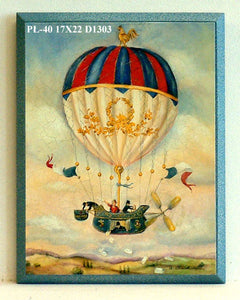 Obraz - Latający balon - reprodukcja na płycie D1303 17x22 cm - Obrazy Reprodukcje Ramy | ergopaul.pl