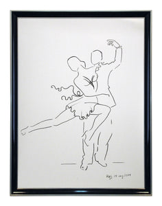 Obraz - Para w tańcu 'L'et's Dance' - reprodukcja oprawiona w ramę IG6216 45x60 cm. - Obrazy Reprodukcje Ramy | ergopaul.pl