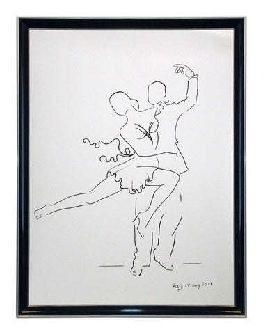 Obraz - Para w tańcu 'L'et's Dance' - reprodukcja oprawiona w ramę IG6216 45x60 cm. - Obrazy Reprodukcje Ramy | ergopaul.pl