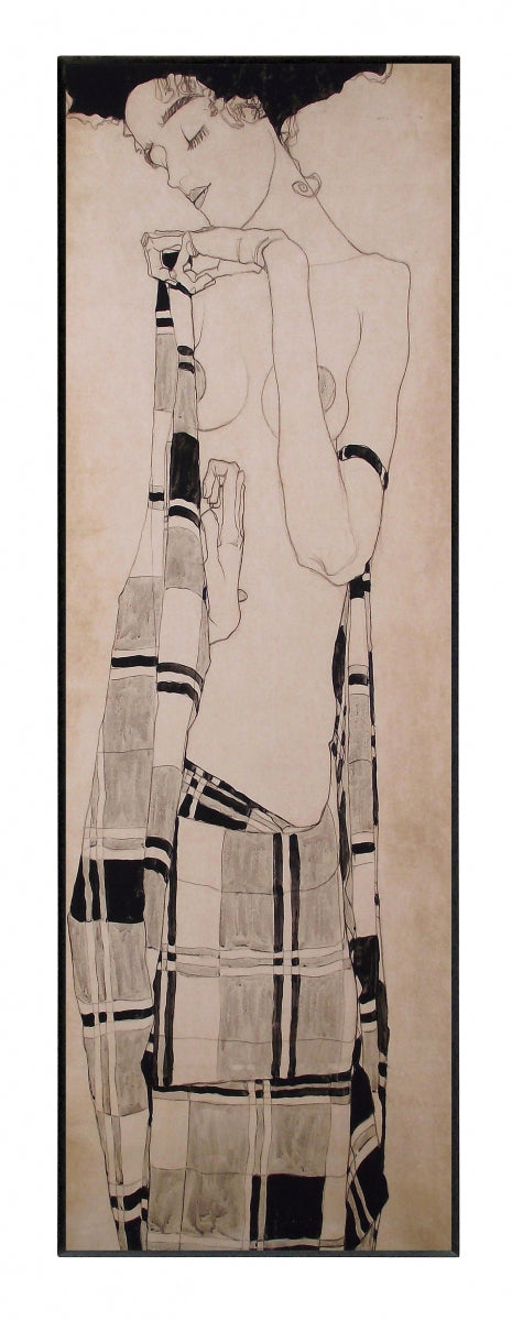 Obraz - Egon Schiele, Stojąca Dziewczyna - reprodukcja 4SC2208 na płycie 35x97 cm. - Obrazy Reprodukcje Ramy | ergopaul.pl
