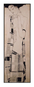 Obraz - Egon Schiele, Stojąca Dziewczyna - reprodukcja 4SC2208 na płycie 35x97 cm. - Obrazy Reprodukcje Ramy | ergopaul.pl