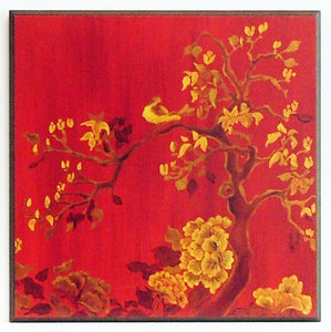 Obraz - Orientalna dekoracja z drzewkiem Bonsai, cz. 1 - reprodukcja A4636EX na płycie 41x41 cm. - Obrazy Reprodukcje Ramy | ergopaul.pl