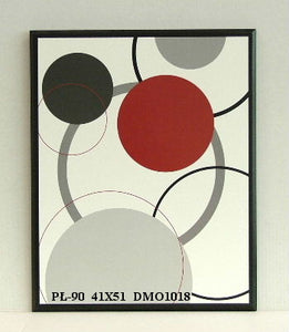 Obraz - Koła w czerni, bieli i czerwieni - reprodukcja na płycie DMO1018 41x51 cm - Obrazy Reprodukcje Ramy | ergopaul.pl