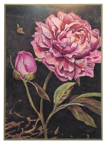 Obraz - Duża główka kwiatu, różowa peonia - reprodukcja AB4508 na płycie 51x71 cm. - Obrazy Reprodukcje Ramy | ergopaul.pl