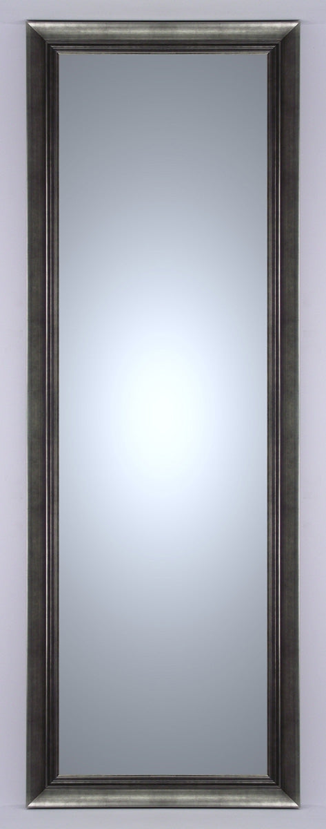 Lustro kryształowe 37x137 cm, bez fazy, w ramie drewnianej srebrnej L-175/9062S - Obrazy Reprodukcje Ramy | ergopaul.pl