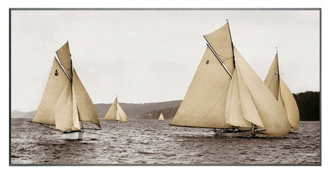 Obraz - Jachty Vintage - reprodukcja fotografii 2AP3339 na płycie 101x51 cm - Obrazy Reprodukcje Ramy | ergopaul.pl