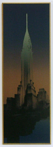 Obraz - Nowy Jork nocą, Chrysler Building - reprodukcja na płycie WI9909 32x92 cm - Obrazy Reprodukcje Ramy | ergopaul.pl