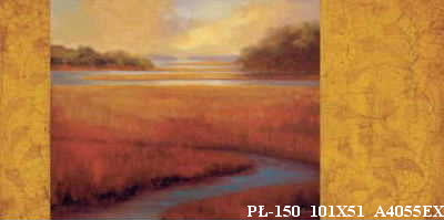 Obraz - Meandrująca rzeka wśród pól - reprodukcja na płycie A4055EX 101x51 cm - Obrazy Reprodukcje Ramy | ergopaul.pl