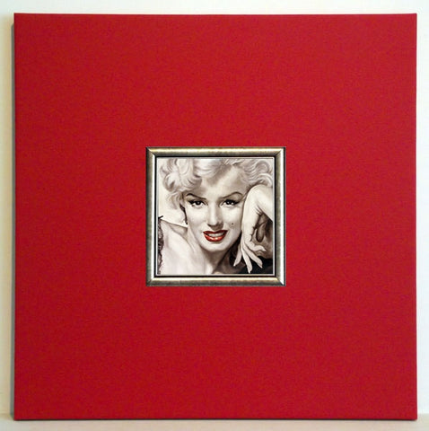Obraz - Marilyn Monroe z czerwonymi ustami - reprodukcja w ramie 50x50 cm - Obrazy Reprodukcje Ramy | ergopaul.pl