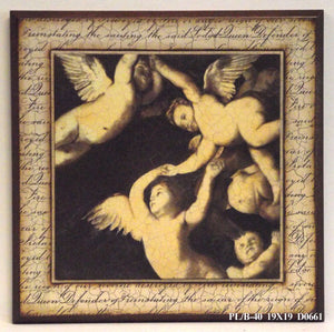 Obraz - Antyk, aniołki, fragment fresku - reprodukcja na płycie D0661 19x19 cm - Obrazy Reprodukcje Ramy | ergopaul.pl