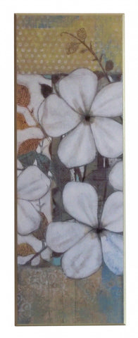 Obraz - Kompozycja z białymi kwiatami 1 - reprodukcja A9962 na płycie 34x96 cm. - Obrazy Reprodukcje Ramy | ergopaul.pl
