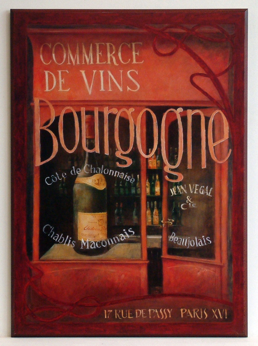 Obraz - Witryna francuskiego sklepu z winami - reprodukcja na płycie A4153EX 51x71 cm - Obrazy Reprodukcje Ramy | ergopaul.pl