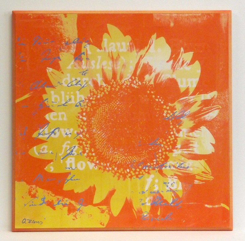 Obraz - Kwiat inspirowany pop-artem - reprodukcja na płycie ANF1087 51x51 cm - Obrazy Reprodukcje Ramy | ergopaul.pl