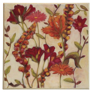 Obraz - Kompozycja czerwonych kwiatów - reprodukcja na płycie A4813 51x51 cm - Obrazy Reprodukcje Ramy | ergopaul.pl