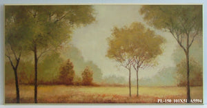 Obraz - Drzewa we mgle - reprodukcja na płycie A5594 101x51 cm. OSTATNIA SZTUKA - Obrazy Reprodukcje Ramy | ergopaul.pl