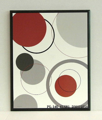Obraz - Koła w czerni, bieli i czerwieni - reprodukcja na płycie DMO1016 61x81 cm - Obrazy Reprodukcje Ramy | ergopaul.pl