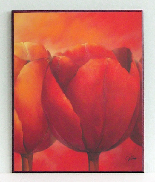 Obraz - Tulipany w ciepłych barwach - reprodukcja na płycie ASL1008 41x51 cm - Obrazy Reprodukcje Ramy | ergopaul.pl