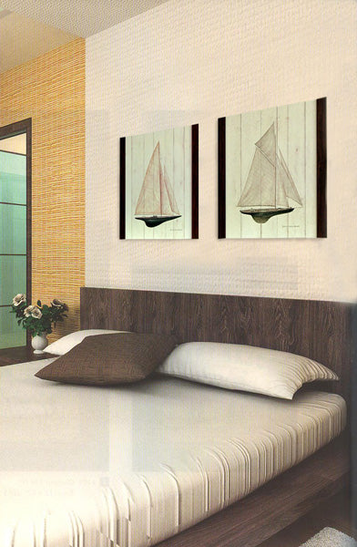 Łodzie w sypialni - 2 obrazy 55x70 WI3268 WI3269 - Obrazy Reprodukcje Ramy | ergopaul.pl
