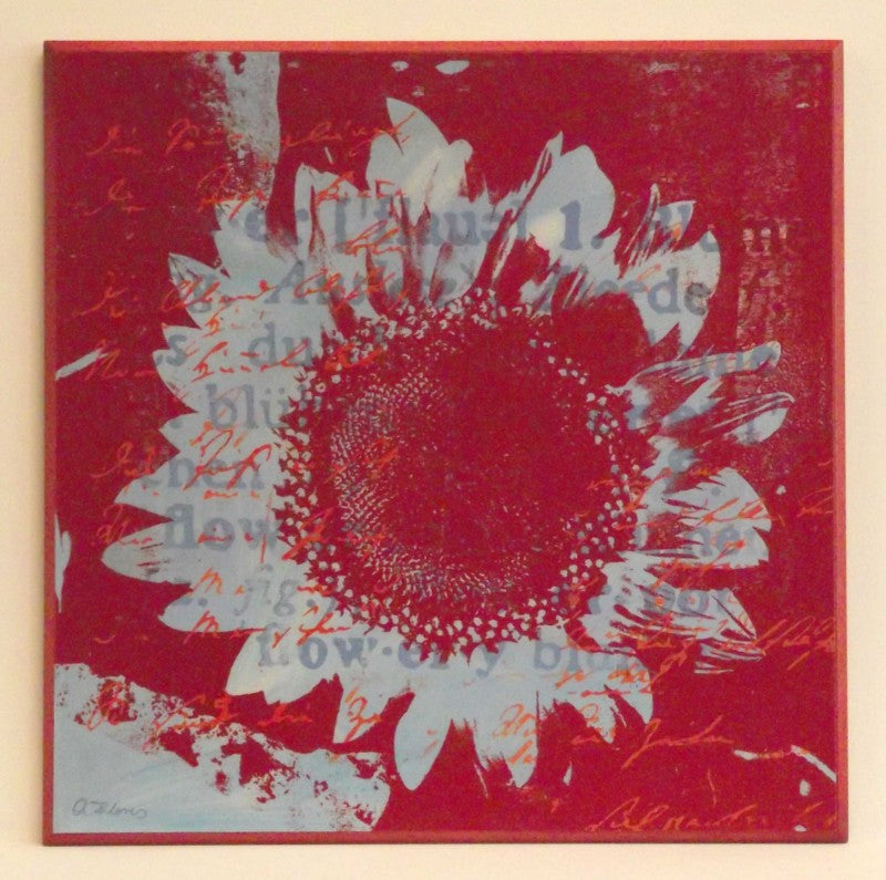 Obraz - Kwiat inspirowany pop-artem - reprodukcja na płycie ANF1089 51x51 cm - Obrazy Reprodukcje Ramy | ergopaul.pl
