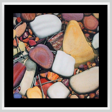 Obraz - Kolorowe kamienie - reprodukcja w ramie GD103R 70x70 cm - Obrazy Reprodukcje Ramy | ergopaul.pl