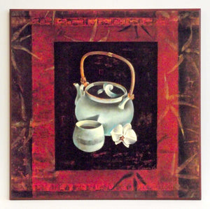 Obraz - Azjatycki zestaw do herbaty - reprodukcja A5078 na płycie 61x61 cm. - Obrazy Reprodukcje Ramy | ergopaul.pl