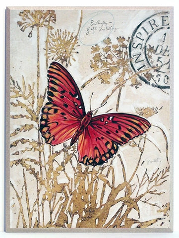 Obraz - Czerwona kolekcja, motyl - reprodukcja A9870 na płycie 31x41 cm. OSTATNIA SZTUKA - Obrazy Reprodukcje Ramy | ergopaul.pl