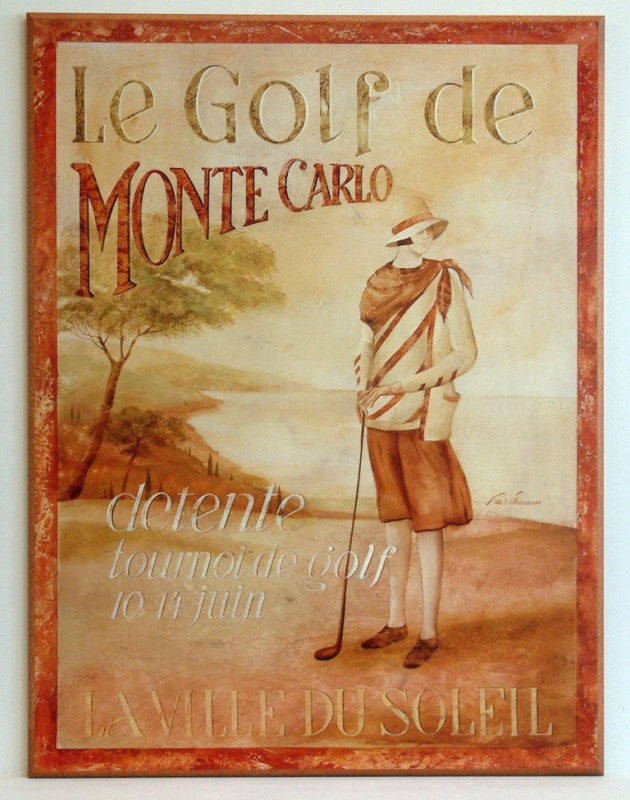 Obraz - Golf w Monte Carlo - reprodukcja na płycie A3757 61x81 cm - Obrazy Reprodukcje Ramy | ergopaul.pl