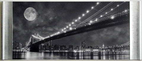 Obraz - Most Brooklynski nocą - reprodukcja w półramie 2DL248 100x50 cm - Obrazy Reprodukcje Ramy | ergopaul.pl
