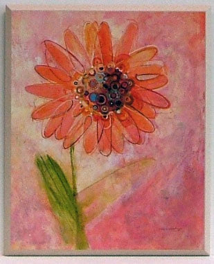 Obraz - Kwiatek na różowym tle - reprodukcja na płycie A5620 25x31 cm - Obrazy Reprodukcje Ramy | ergopaul.pl