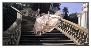 Obraz - Dama w sukni na schodach - reprodukcja na płycie 2BN1226 101x51 cm - Obrazy Reprodukcje Ramy | ergopaul.pl