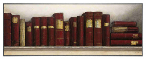 Obraz - Półka ze starymi książkami - reprodukcja AB2138 na płycie 96x34 cm - Obrazy Reprodukcje Ramy | ergopaul.pl